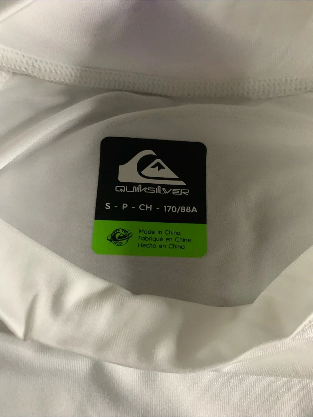 Quiksilver Men’s White Short Sleeve Rash Guard